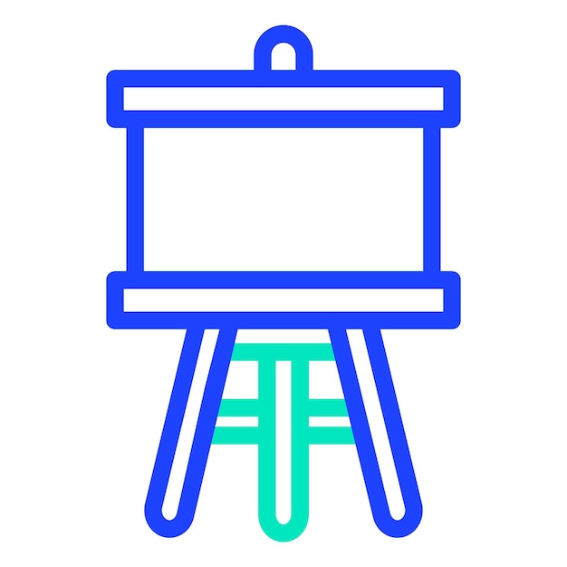 Vector easel vector icon design illustratie