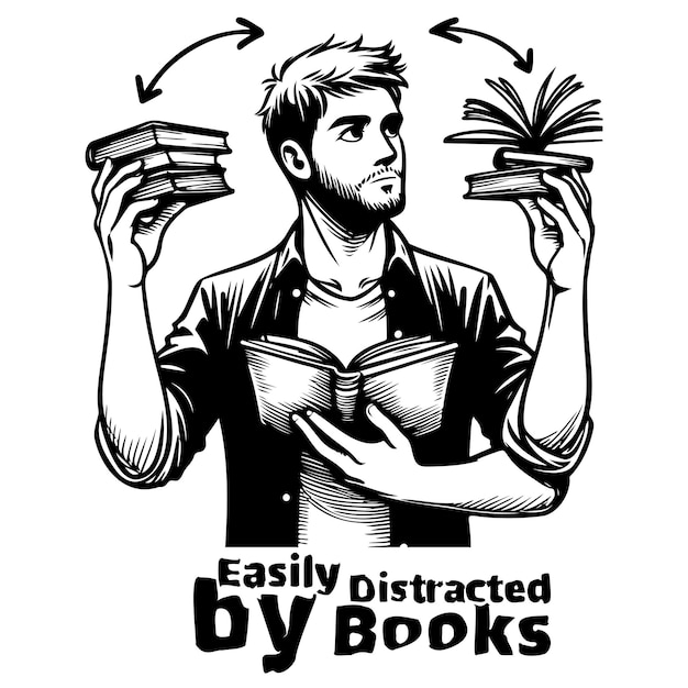 Easily Distracted by Books_D