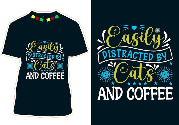 Cats and coffee clearance shirt