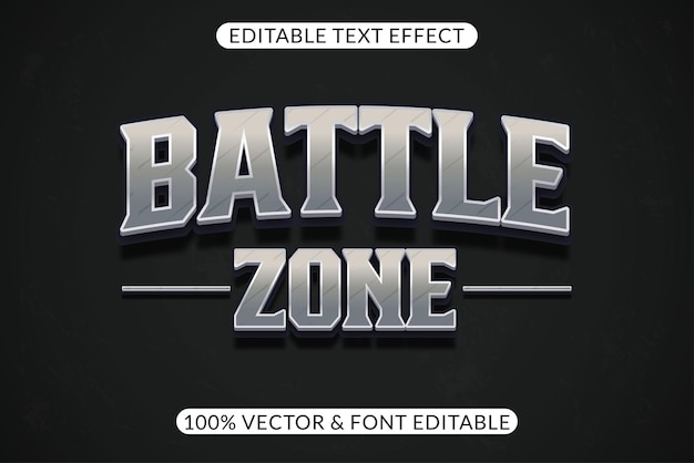 Easily editable battle zone text effect for game