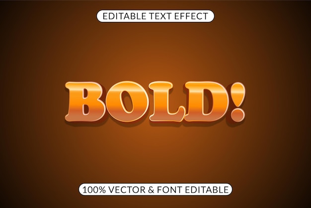 Easily editable bold text effect