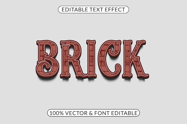 Easily Editable Brick text effect