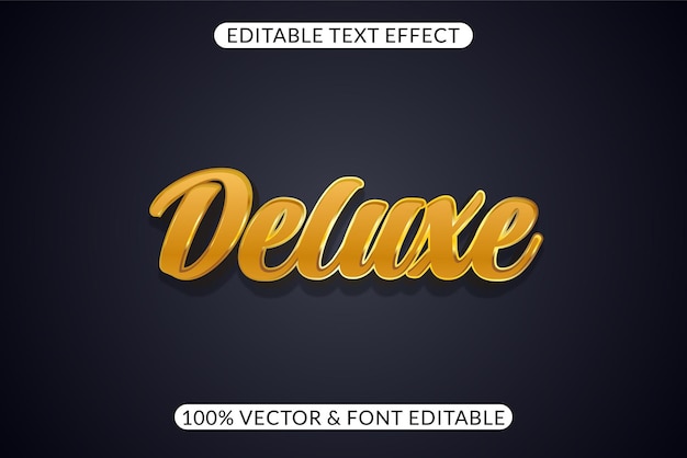 Easily editable deluxe text effect