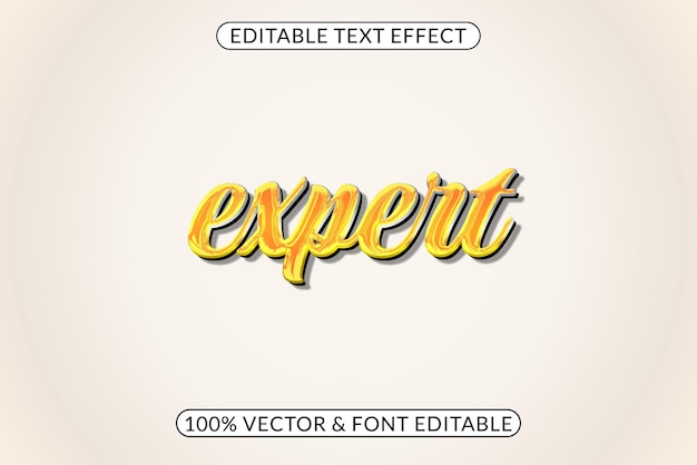 Easily editable expert text effect