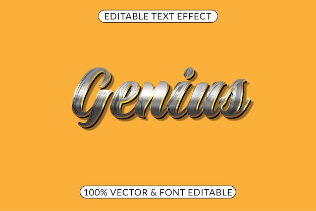 Easily editable genius text effect