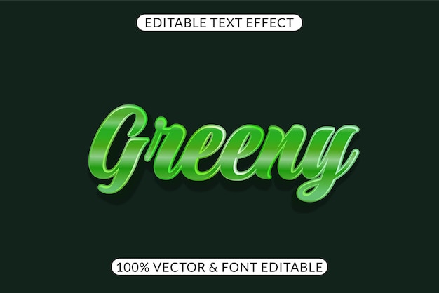 Easily editable green text effect