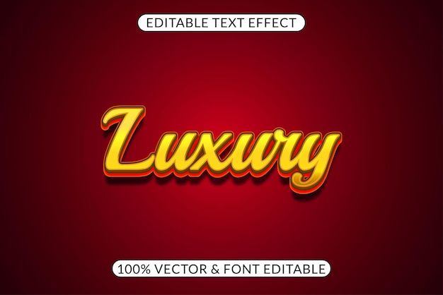 Easily editable luxury text effect