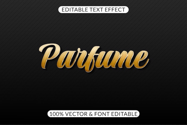 Vector easily editable parfume text effect