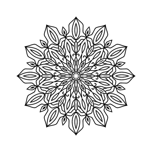 Easily editable and resizable floral mandala background