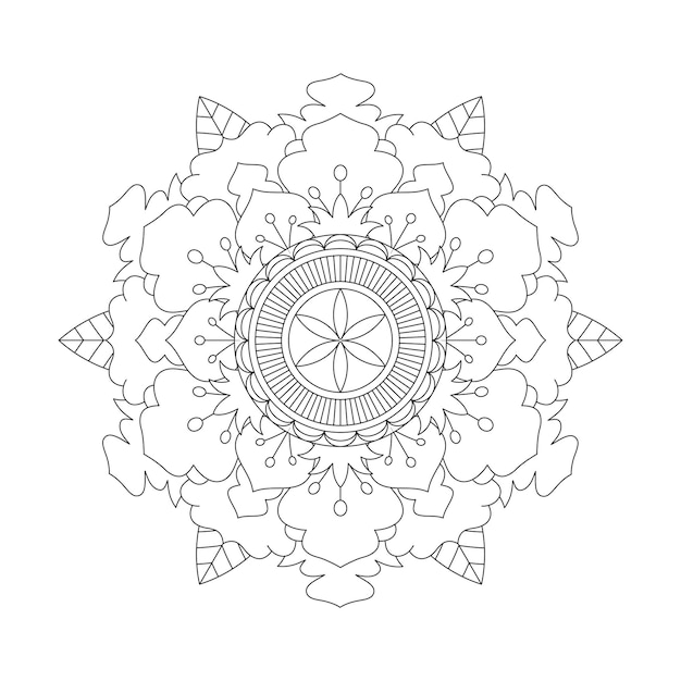 Easily editable and resizable floral mandala background