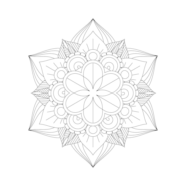 Easily editable and resizable floral mandala background