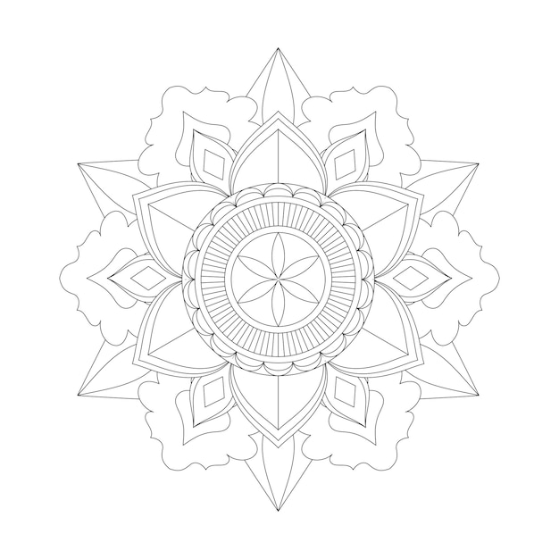 Easily editable and resizable floral mandala background