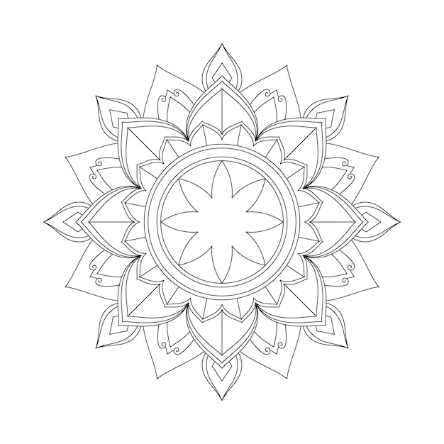 Easily editable and resizable floral mandala