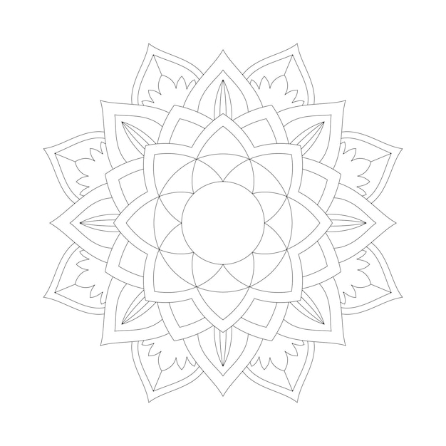 Easily editable and resizable floral mandala