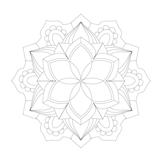 Easily editable and resizable floral mandala