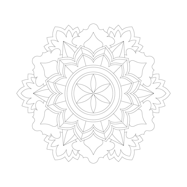 Vector easily editable and resizable floral mandala