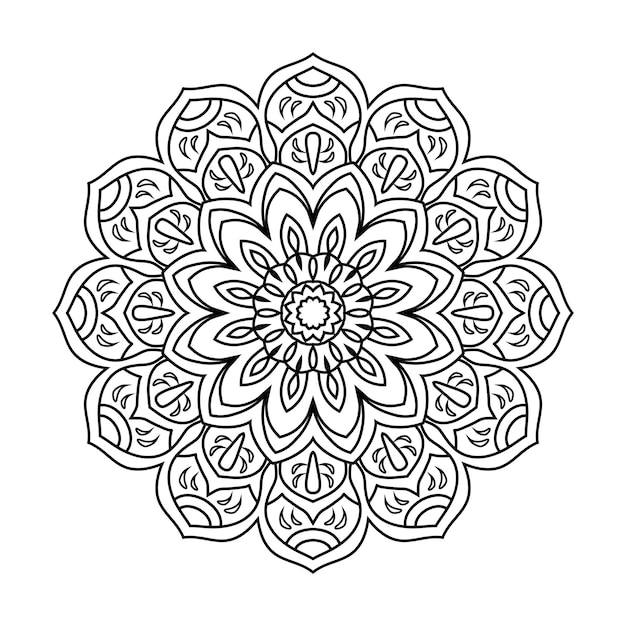 Easily editable and resizable floral mandala