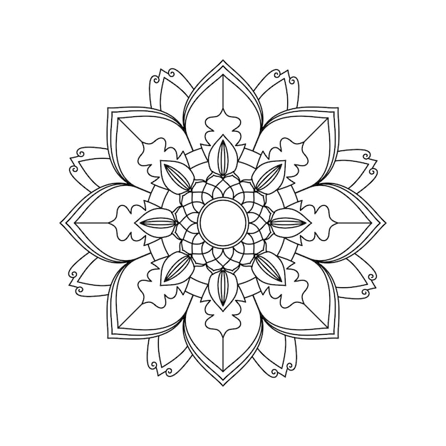 Easily editable and resizable mandala background