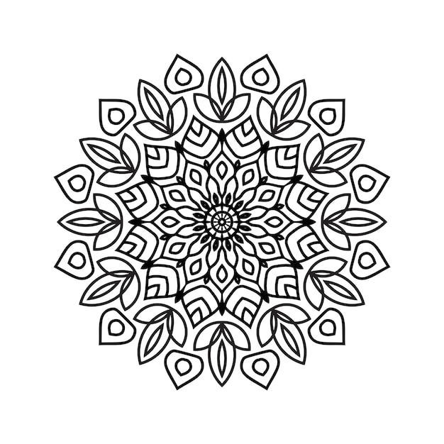 Easily editable and resizable mandala background