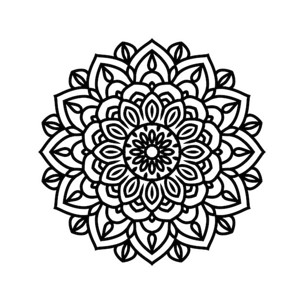 Easily editable and resizable mandala background