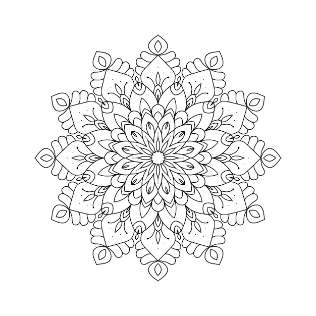 Easily editable and resizable mandala background