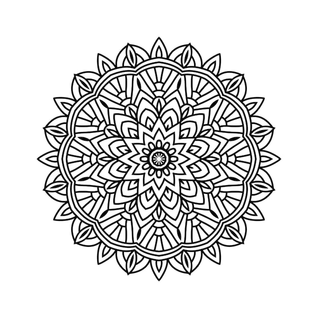 Easily editable and resizable mandala background