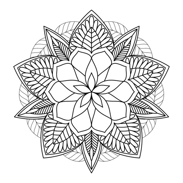 Vector easily editable and resizable mandala