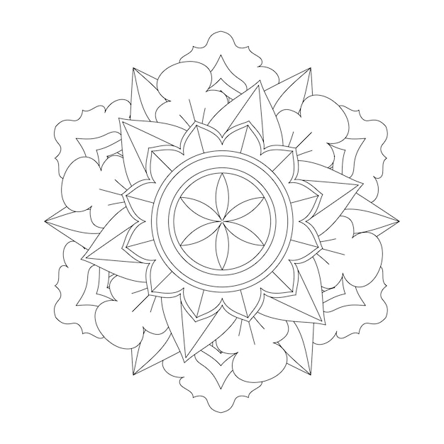 Easily editable and resizable mandala