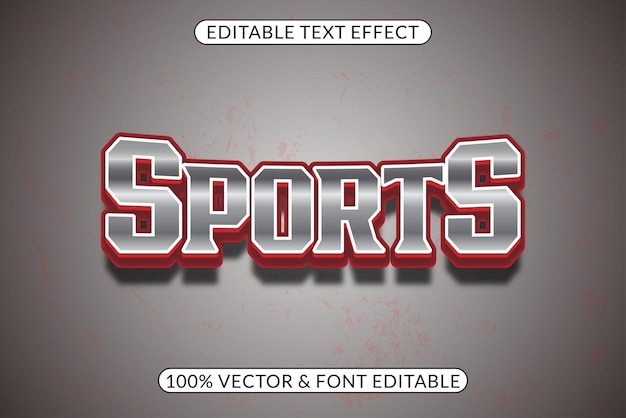 Easily editable sports text effect