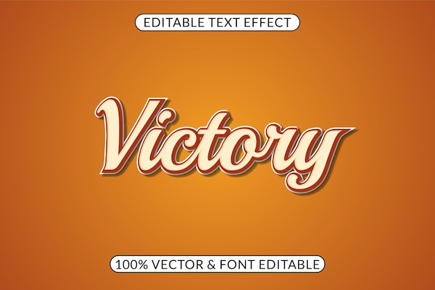 Easily editable victory text effect