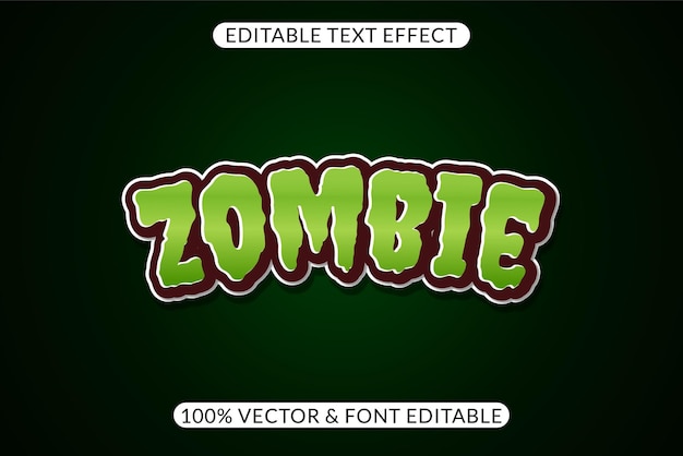 Vector easily editable zombie text effect