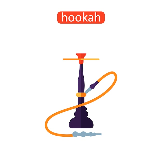 East hookah Flat icons set