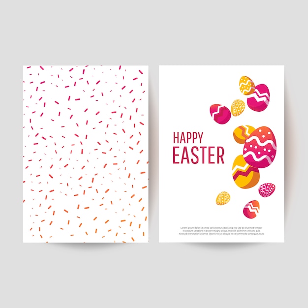 Easter background with modern colorful eggs.