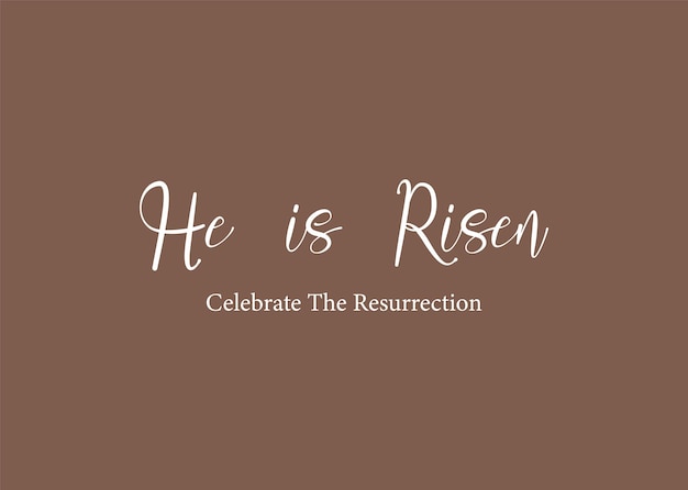 Easter banner, religious text He is Risen, Celebrate the Resurrection, vector illustration