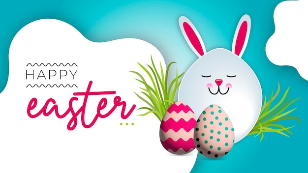 Vettore modello di banner di pasqua