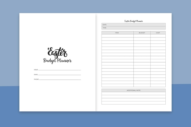 Easter Budget Planner Kdp Interior