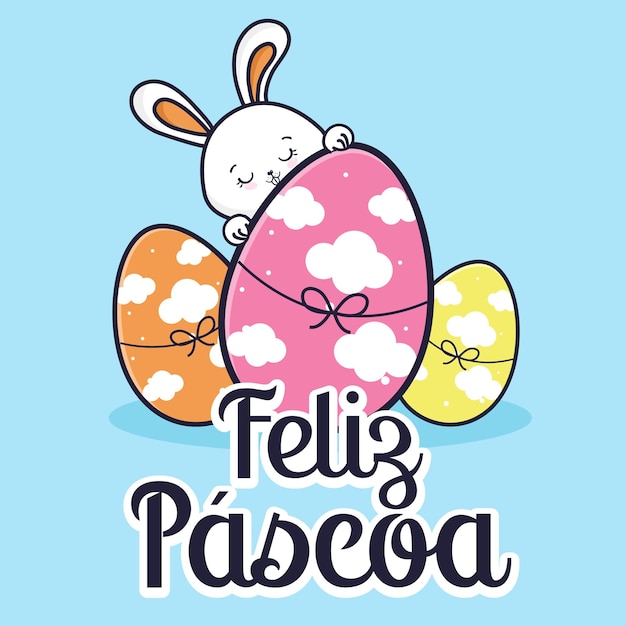 Easter bunny Card Vector