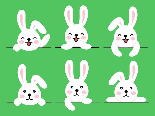 Easter bunny clip art collection