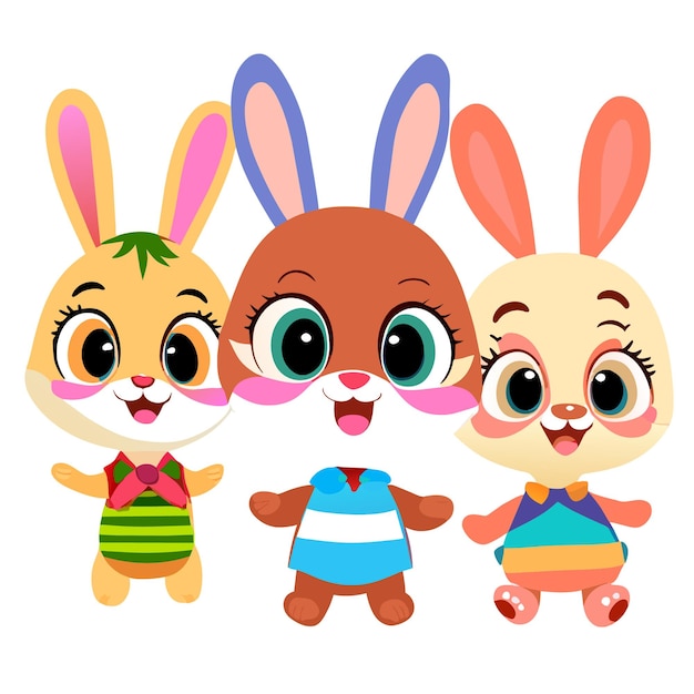 Easter bunny clipart collection