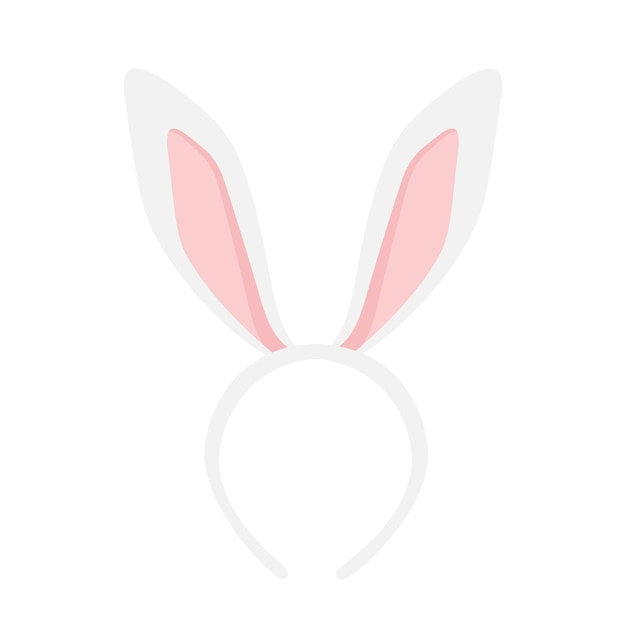 Vector easter bunny ears mask vector illustration rabbit ear spring hat