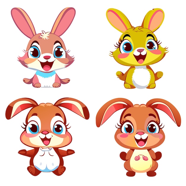 Easter Bunny Graphic Elements Pack