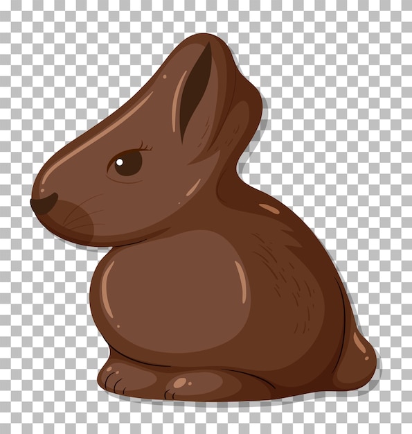 Easter bunny on grid background