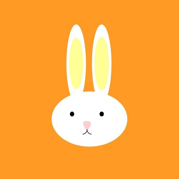 Vector easter bunny icon vector illustration