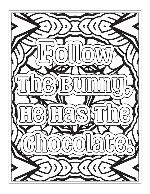 Easter Bunny Quotes Coloring Pages for Kdp Coloring Pages