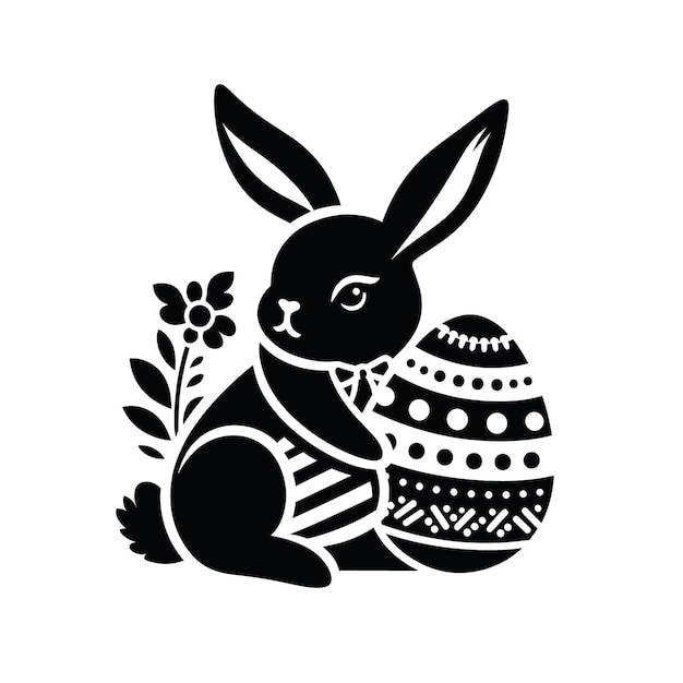 Easter Bunny Vector silhouette