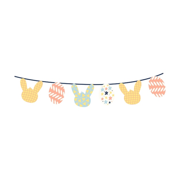 Easter bunting illustration