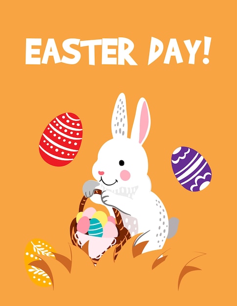 Vector easter card easter day