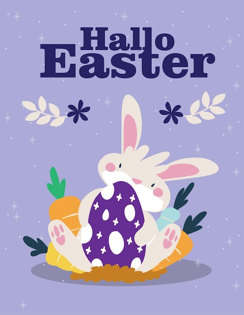 Easter card hallo easter