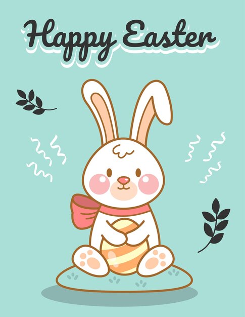 Vector easter card happy easter 2