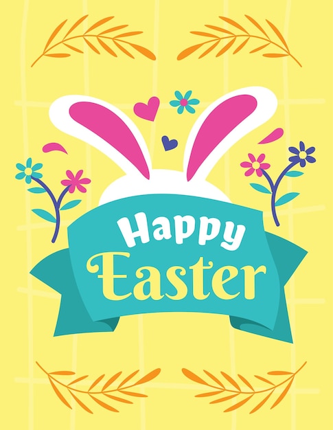 Vector easter card happy easter 7